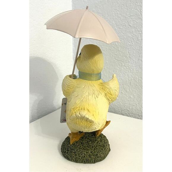 Cottontail Lane Rainy Day SILLY GOOSE Themed Duck Pink Umbrella- Spring Decor - Picture 4 of 4